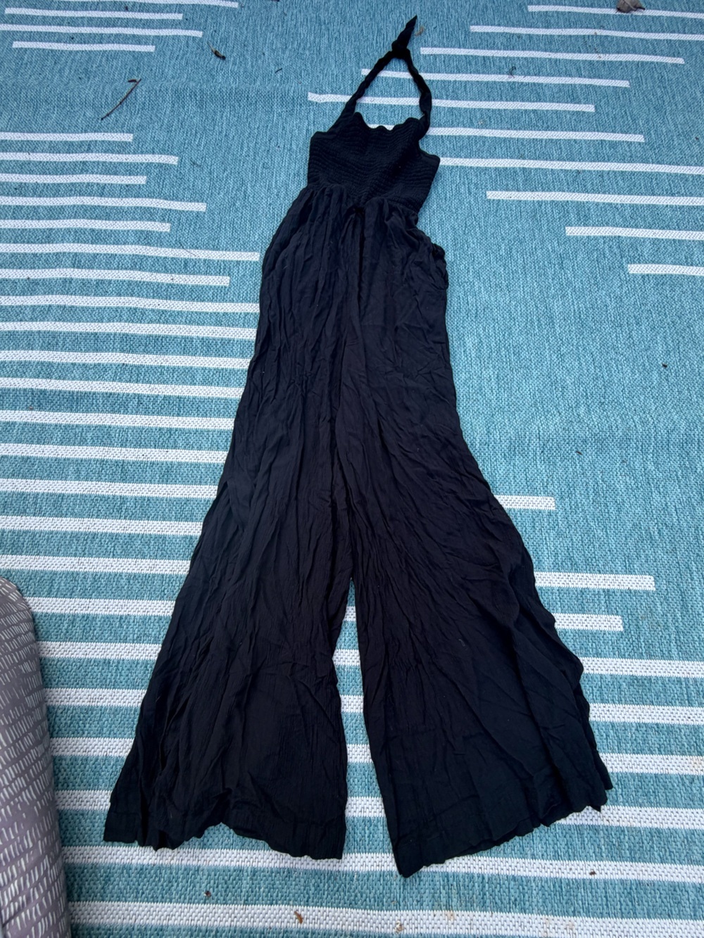 Rag poets Black Halter Wide-Leg open leg Jumpsuit size XS